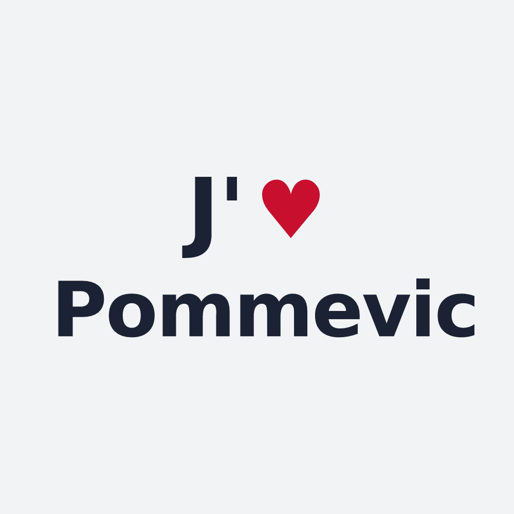 Poster personnalisé Pommevic — design J'aime Pommevic