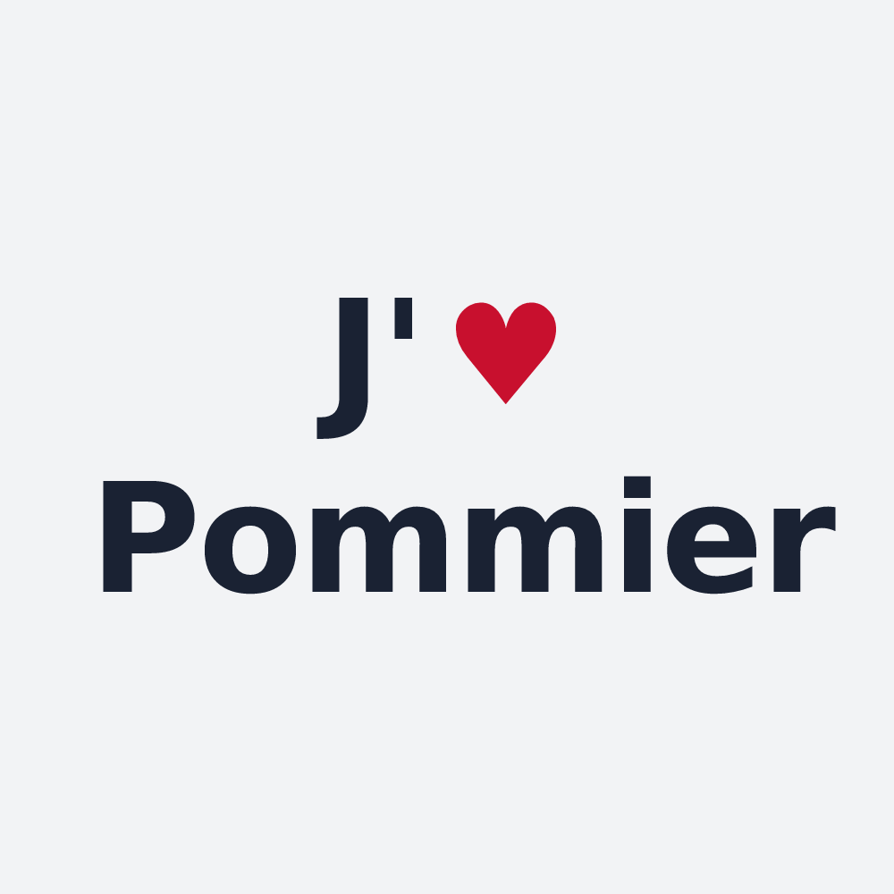 Poster personnalisé Pommier — design J'aime Pommier