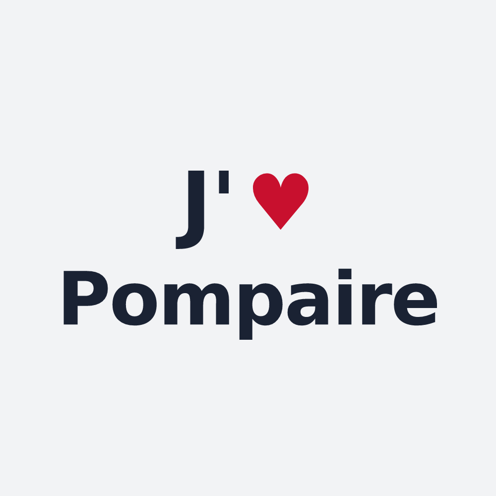 Poster personnalisé Pompaire — design J'aime Pompaire