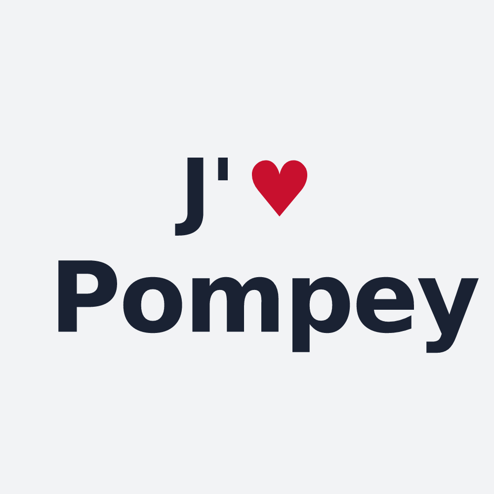 Poster personnalisé Pompey — design « J'aime Pompey » imprimé sur le poster