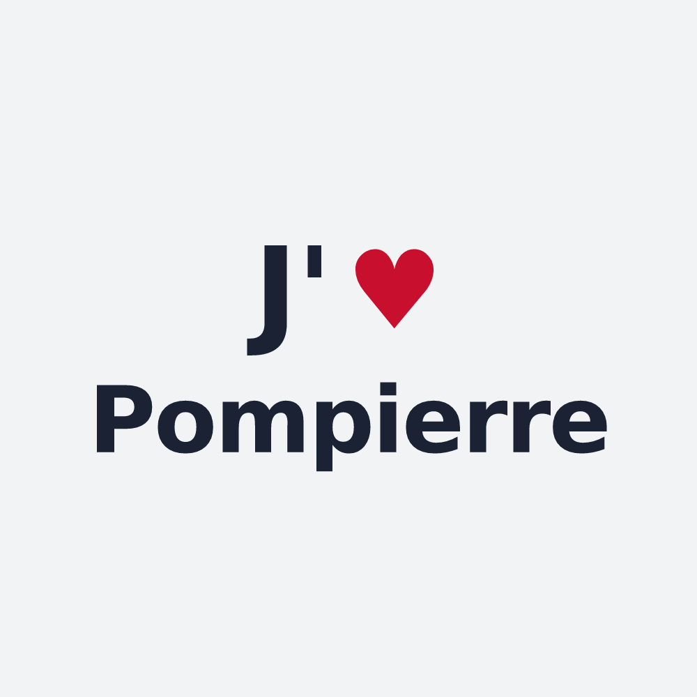 Poster personnalisé Pompierre — design J'aime Pompierre