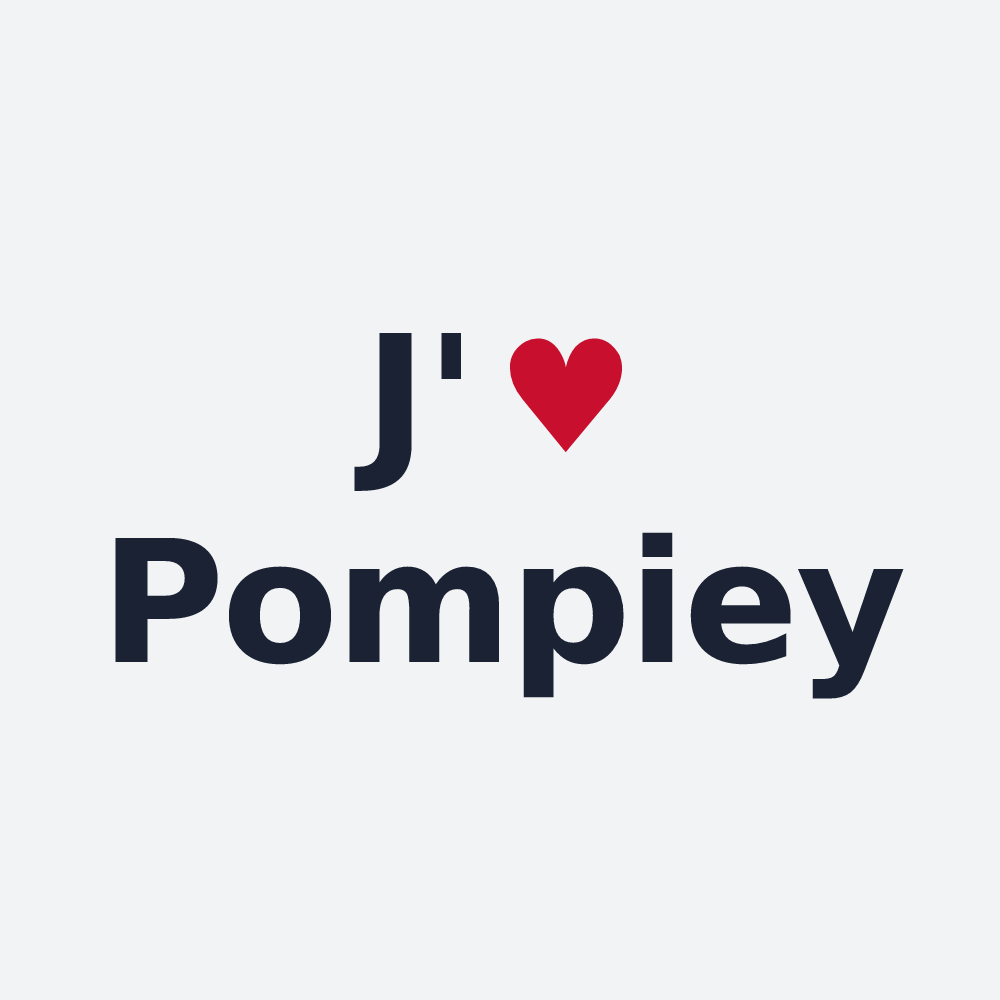 Poster personnalisé Pompiey — design J'aime Pompiey