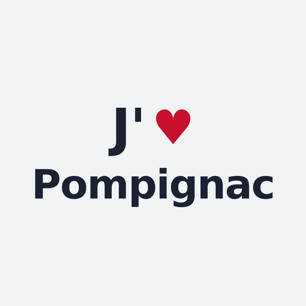 Poster personnalisé Pompignac — design J'aime Pompignac