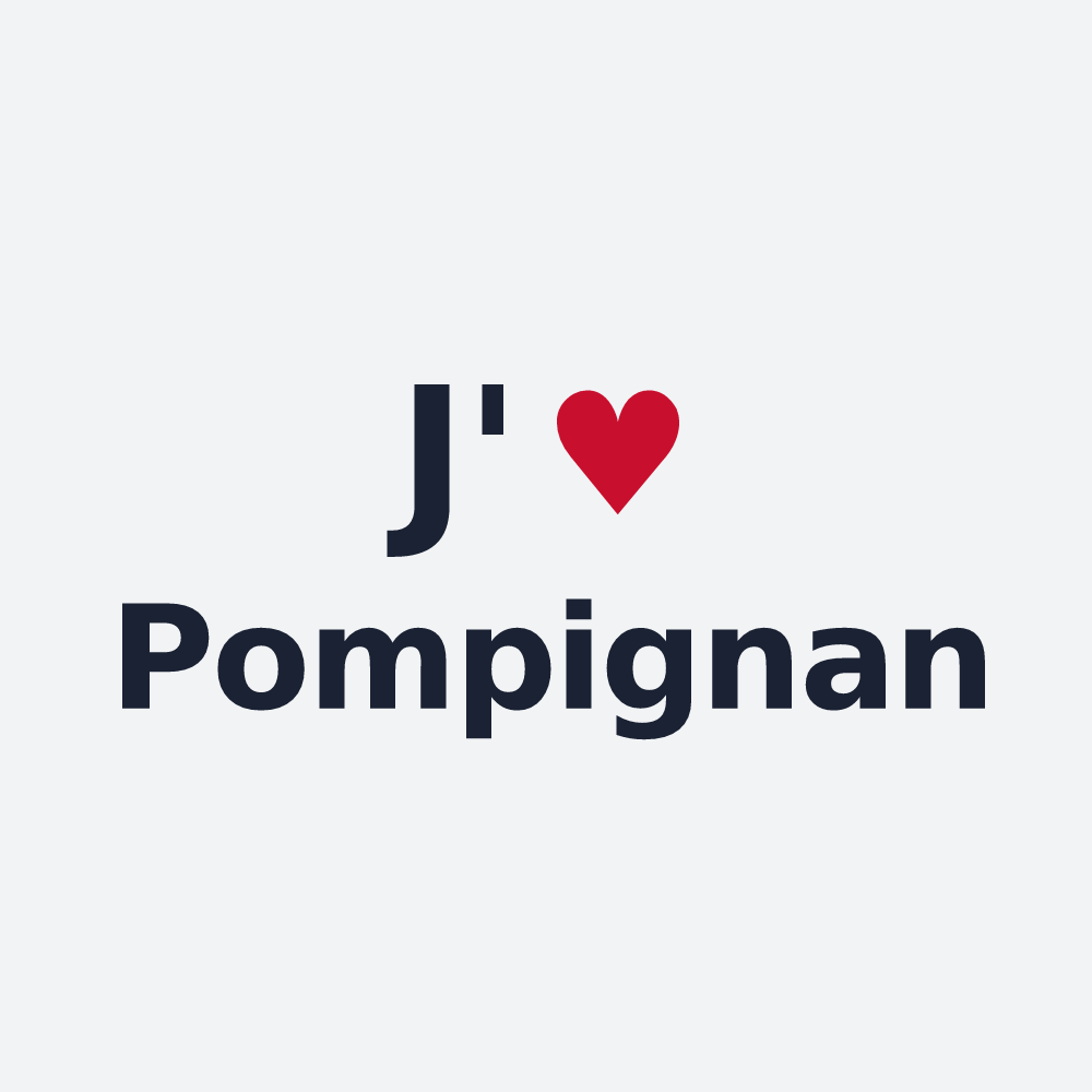 Poster personnalisé Pompignan — design J'aime Pompignan