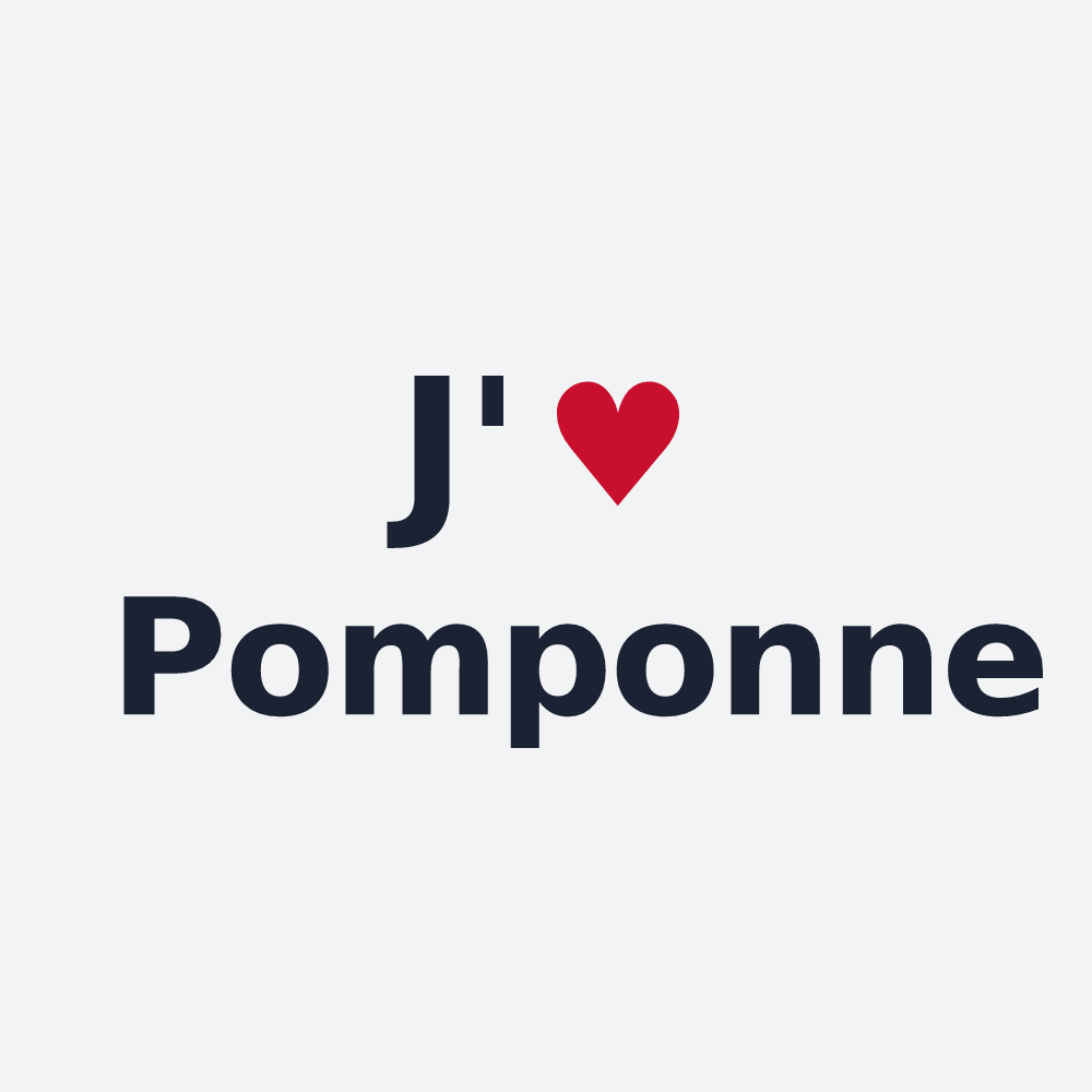 Poster personnalisé Pomponne — design « J'aime Pomponne » imprimé sur le poster