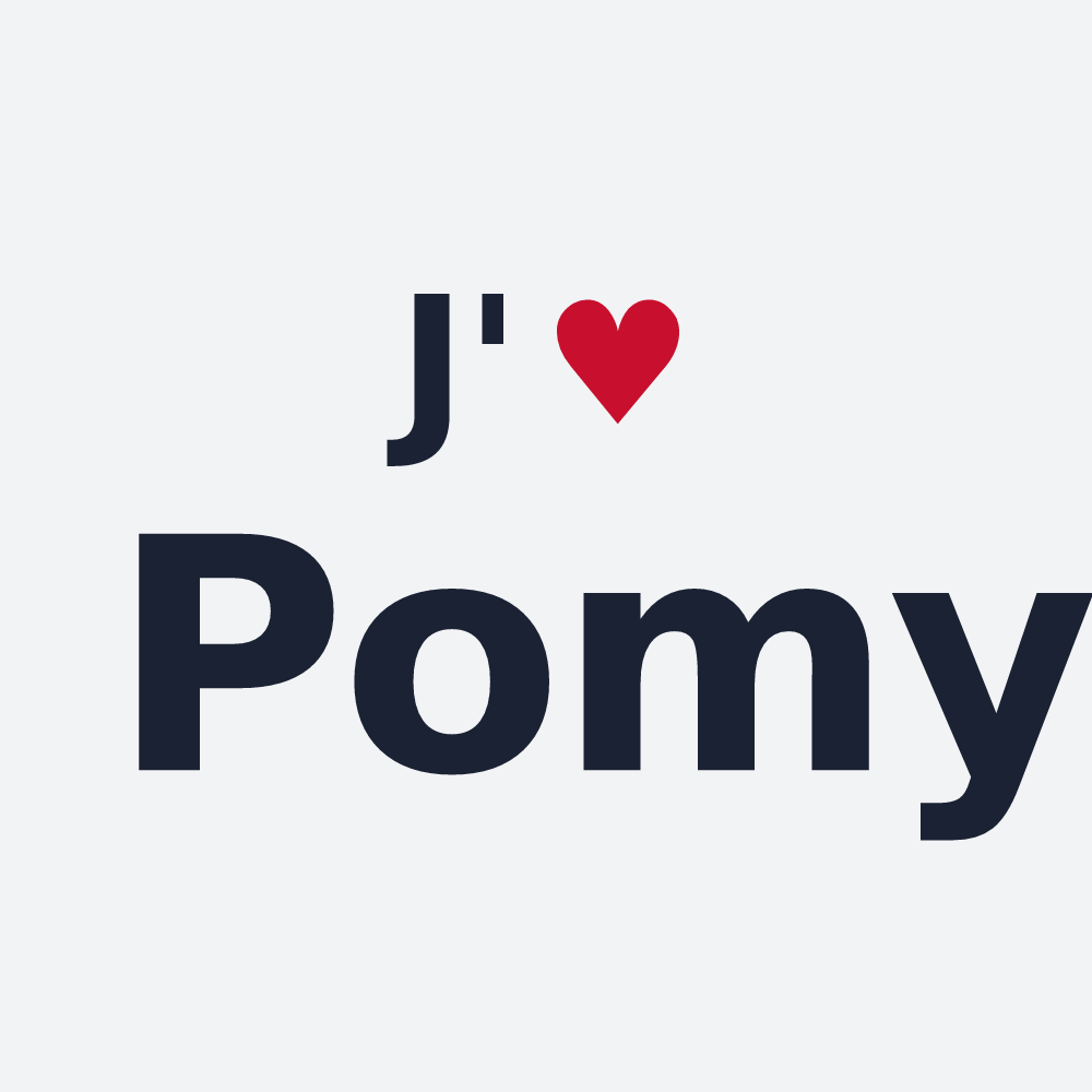 Poster personnalisé Pomy — design J'aime Pomy