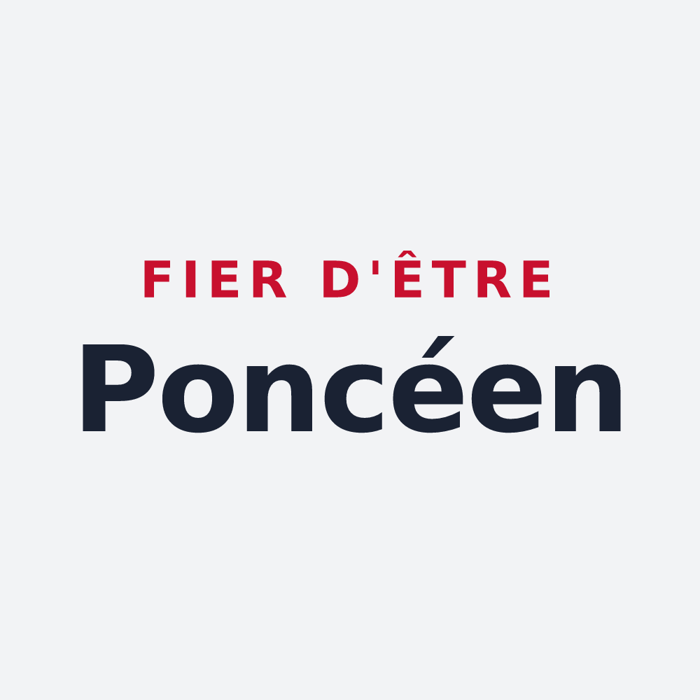 Poster « Fier d'être Poncéen » — design pour Poncey-lès-Athée