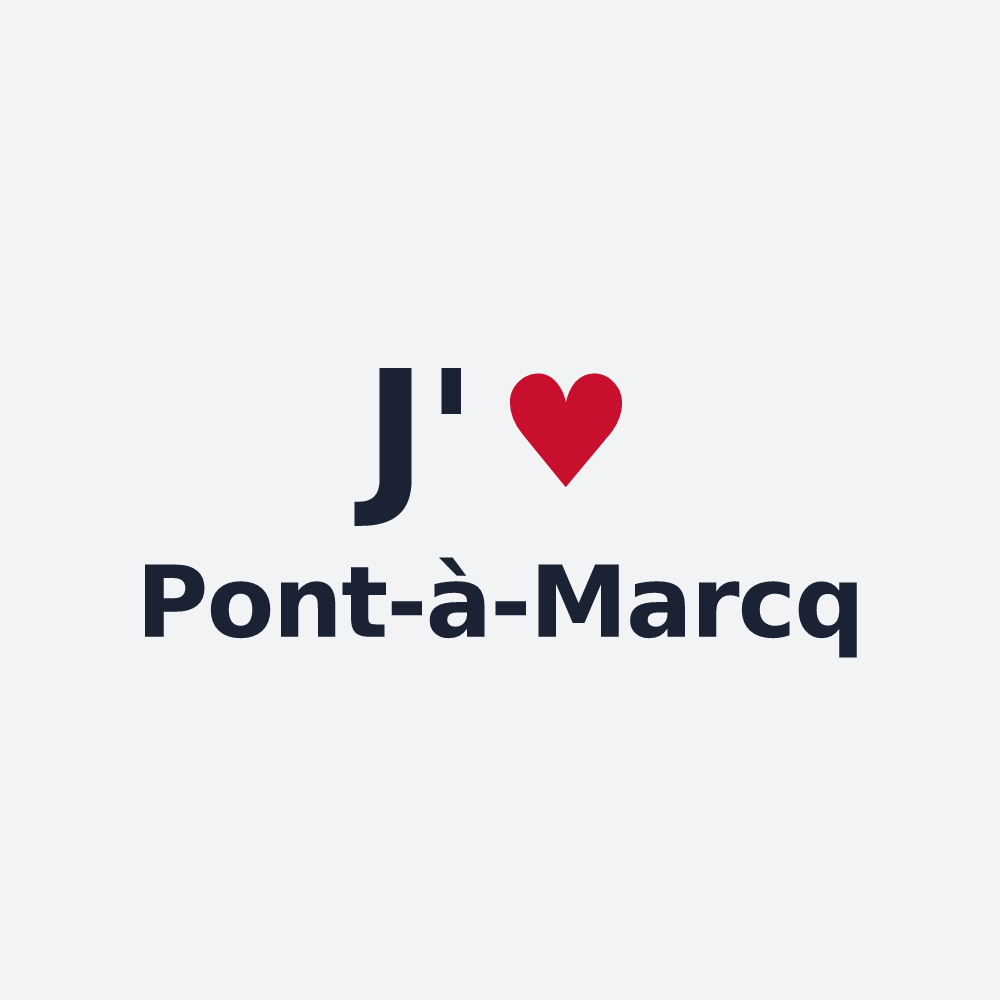 Poster personnalisé Pont-à-Marcq — design J'aime Pont-à-Marcq