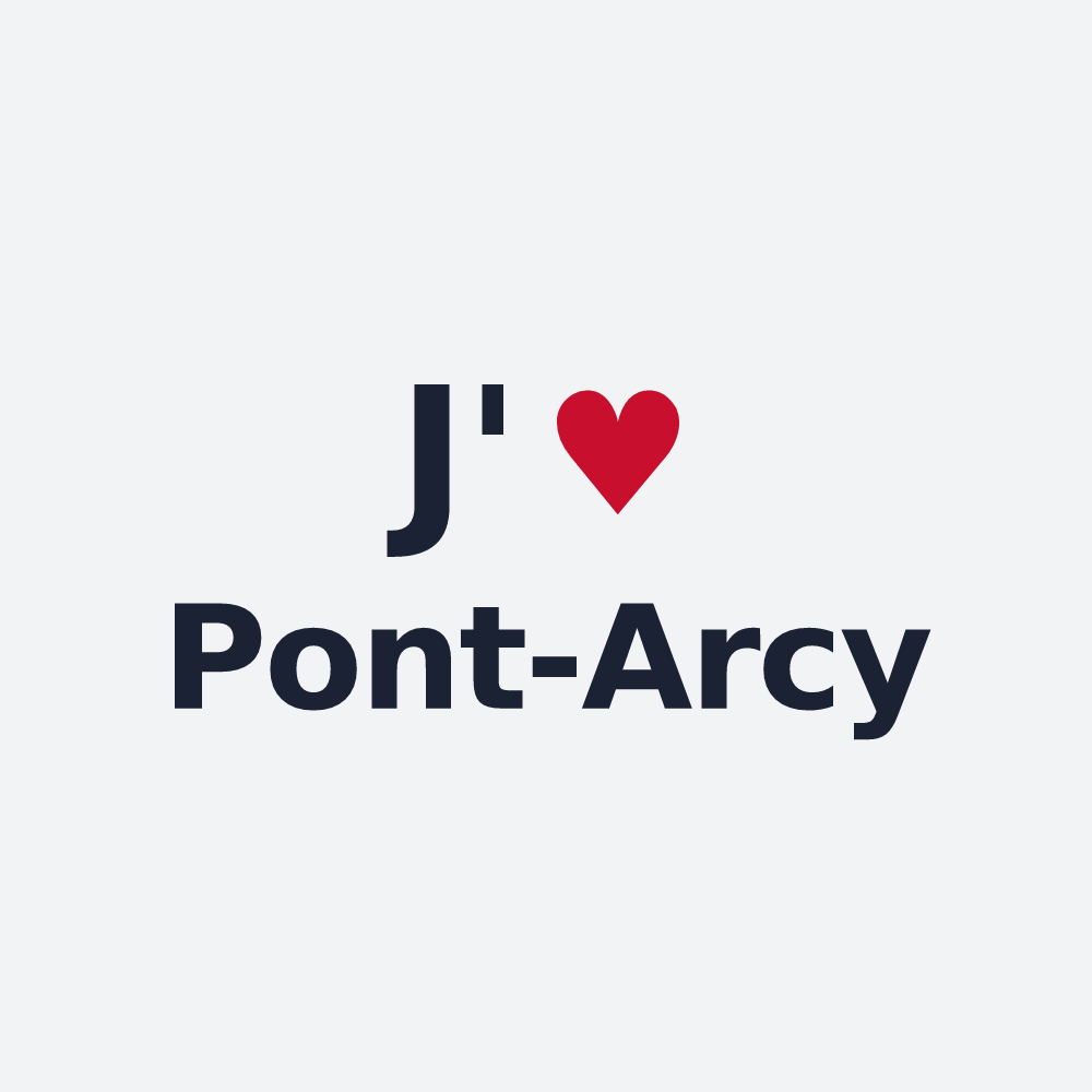 Poster personnalisé Pont-Arcy — design J'aime Pont-Arcy