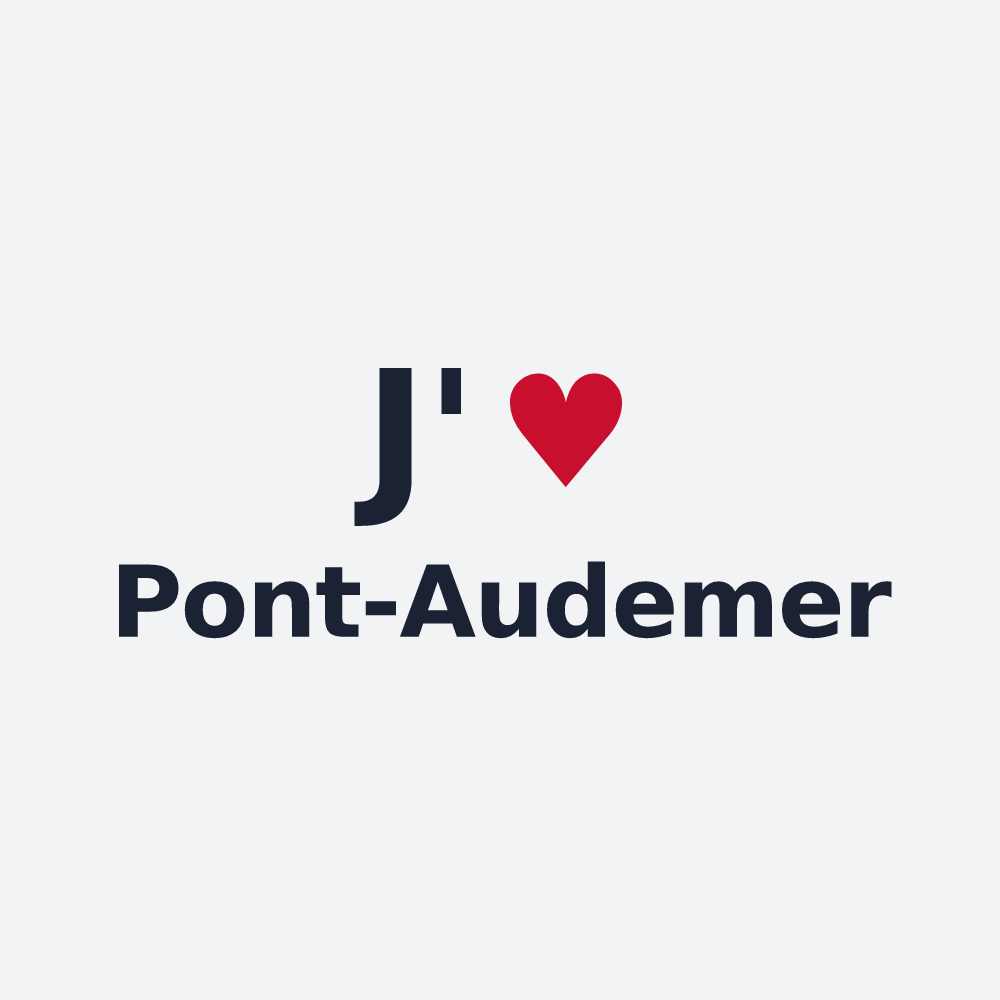 Poster personnalisé Pont-Audemer — design J'aime Pont-Audemer