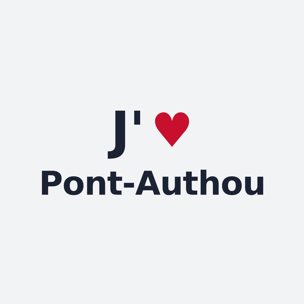 Poster personnalisé Pont-Authou — design J'aime Pont-Authou