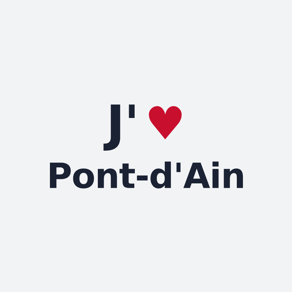 Poster personnalisé Pont-d'Ain — design J'aime Pont-d'Ain