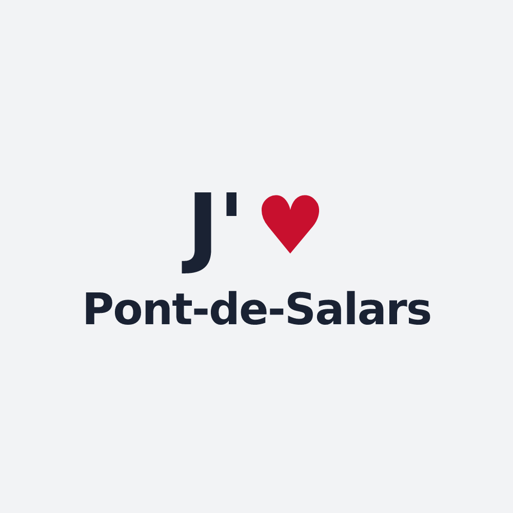 Poster personnalisé Pont-de-Salars — design « J'aime Pont-de-Salars » imprimé sur le poster
