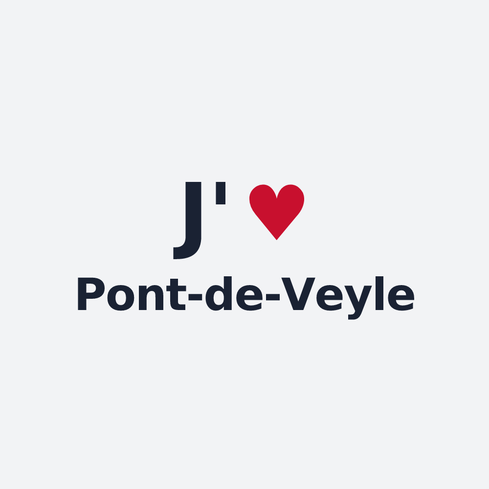 Poster personnalisé Pont-de-Veyle — design J'aime Pont-de-Veyle