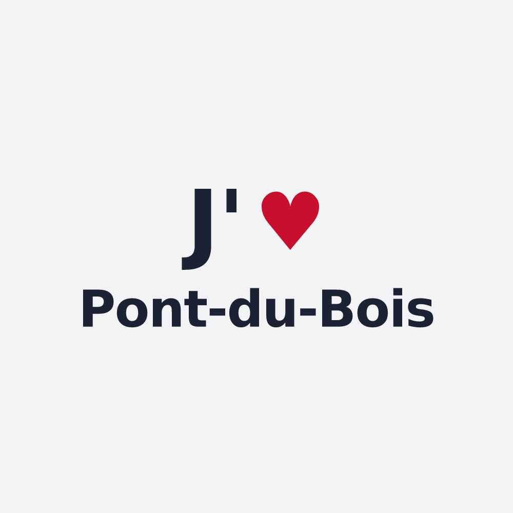 Poster personnalisé Pont-du-Bois — design « J'aime Pont-du-Bois » imprimé sur le poster