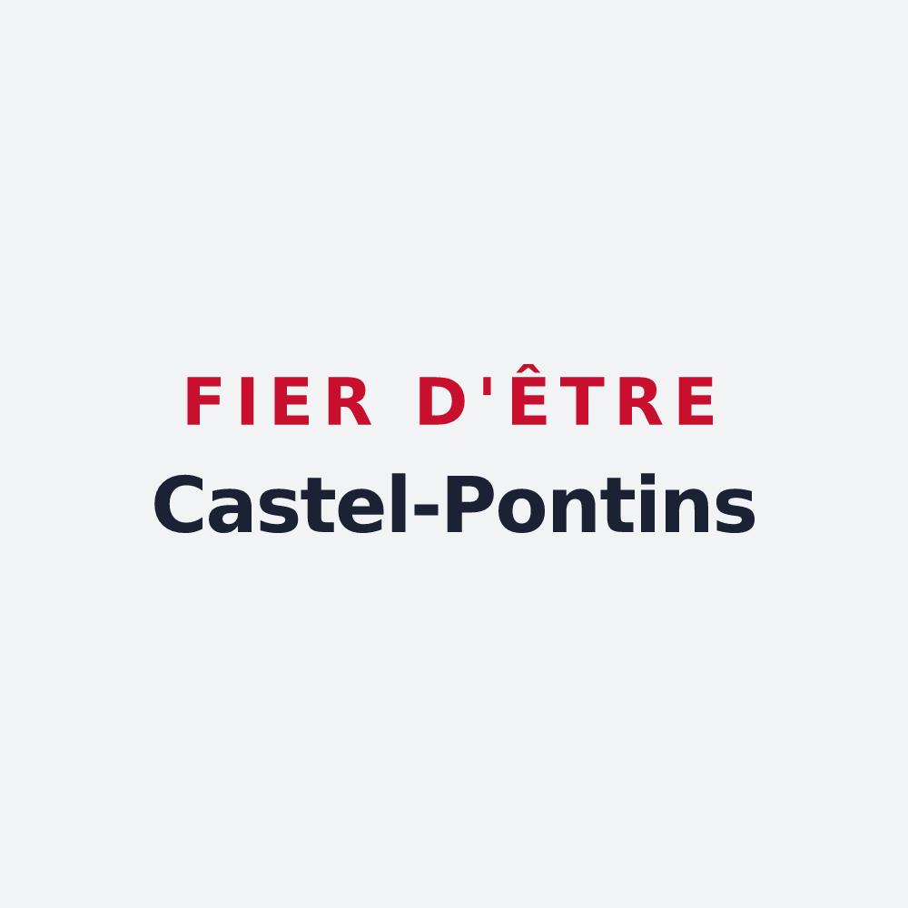 Poster « Fier d'être Castel-Pontins » — design pour Pont-du-Château