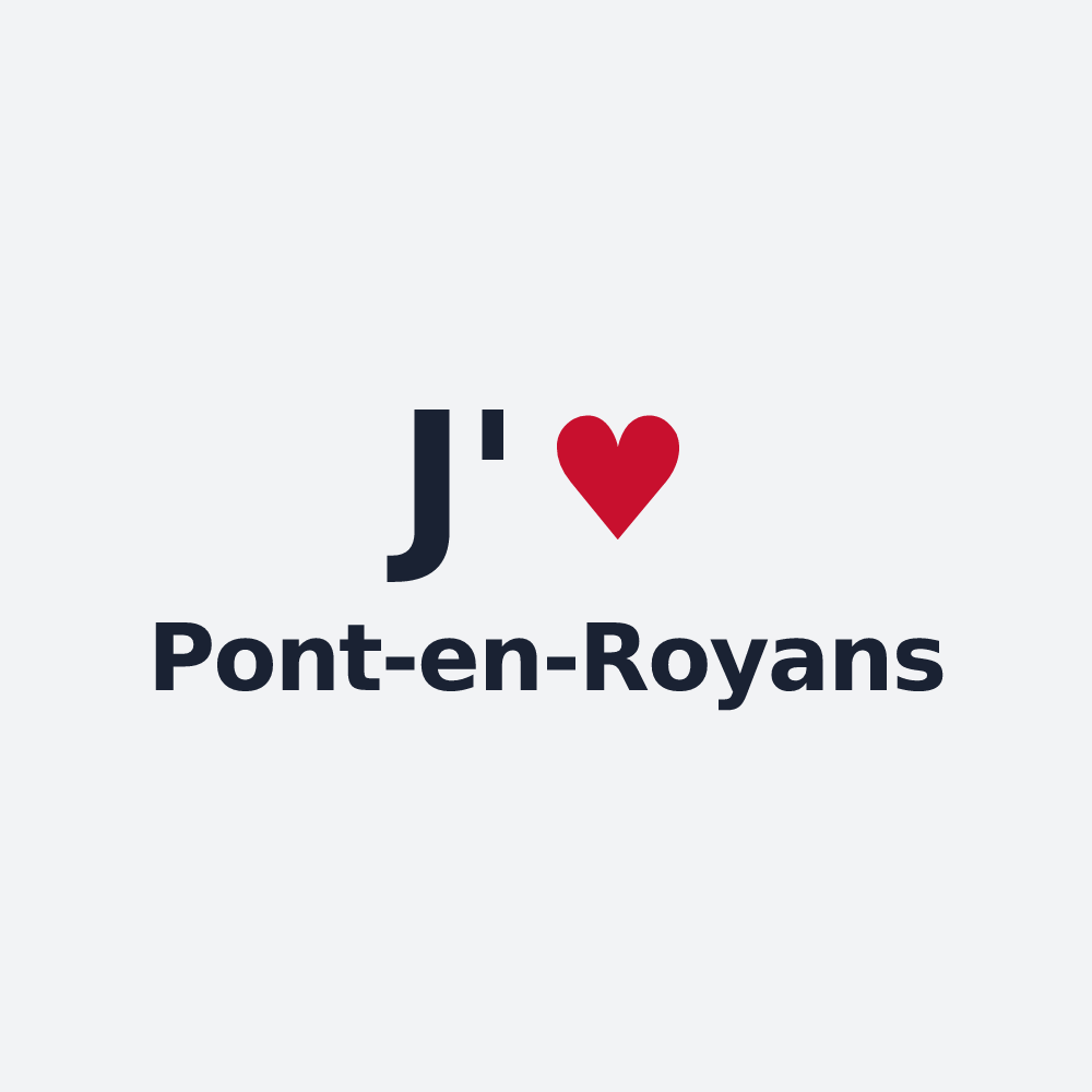 Poster personnalisé Pont-en-Royans — design J'aime Pont-en-Royans
