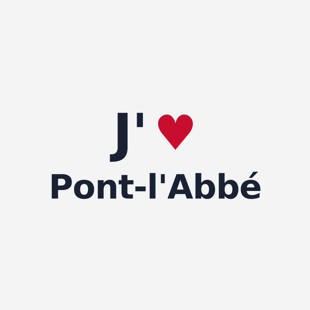Poster personnalisé Pont-l'Abbé — design « J'aime Pont-l'Abbé » imprimé sur le poster