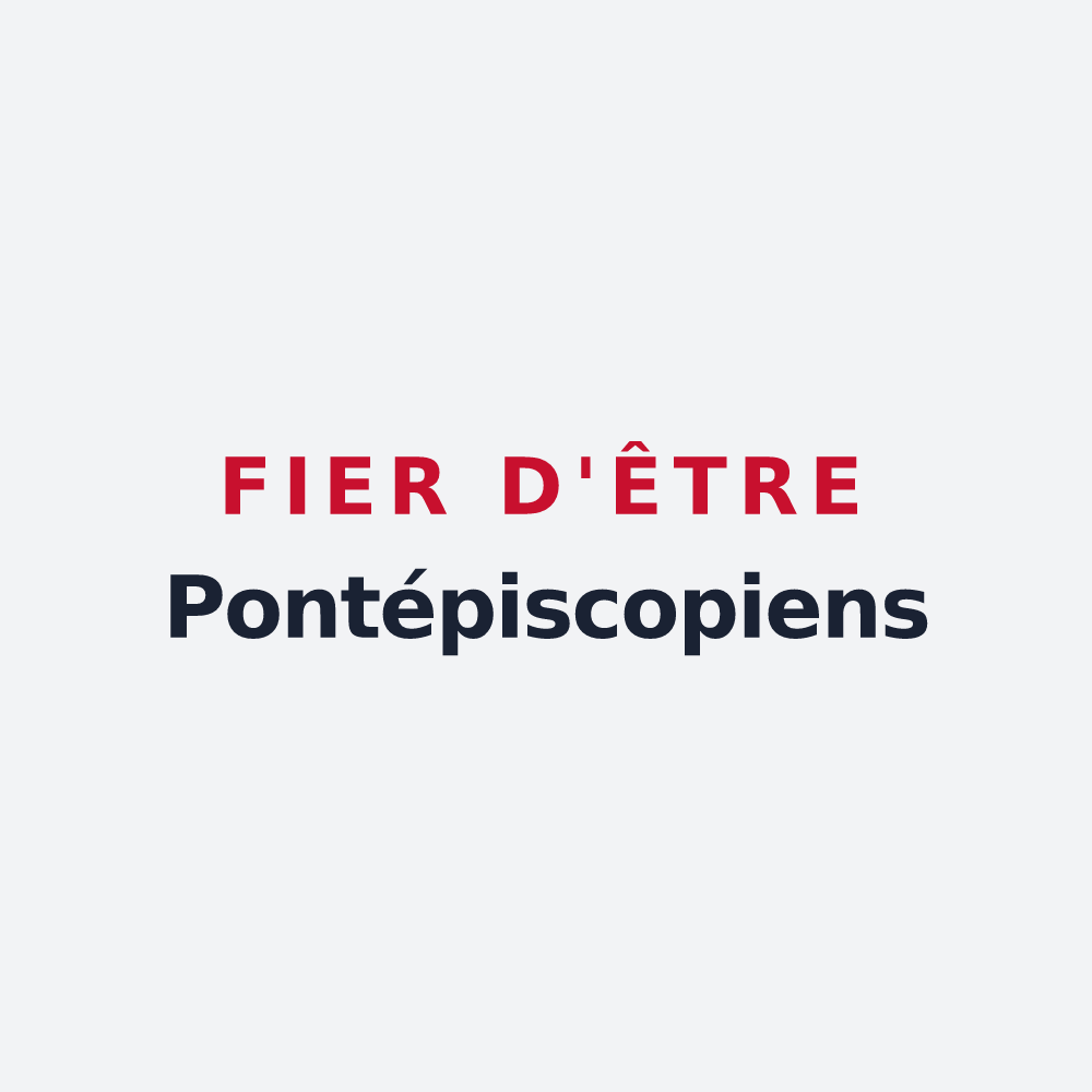 Poster « Fier d'être Pontépiscopiens » — design pour Pont-l'Évêque