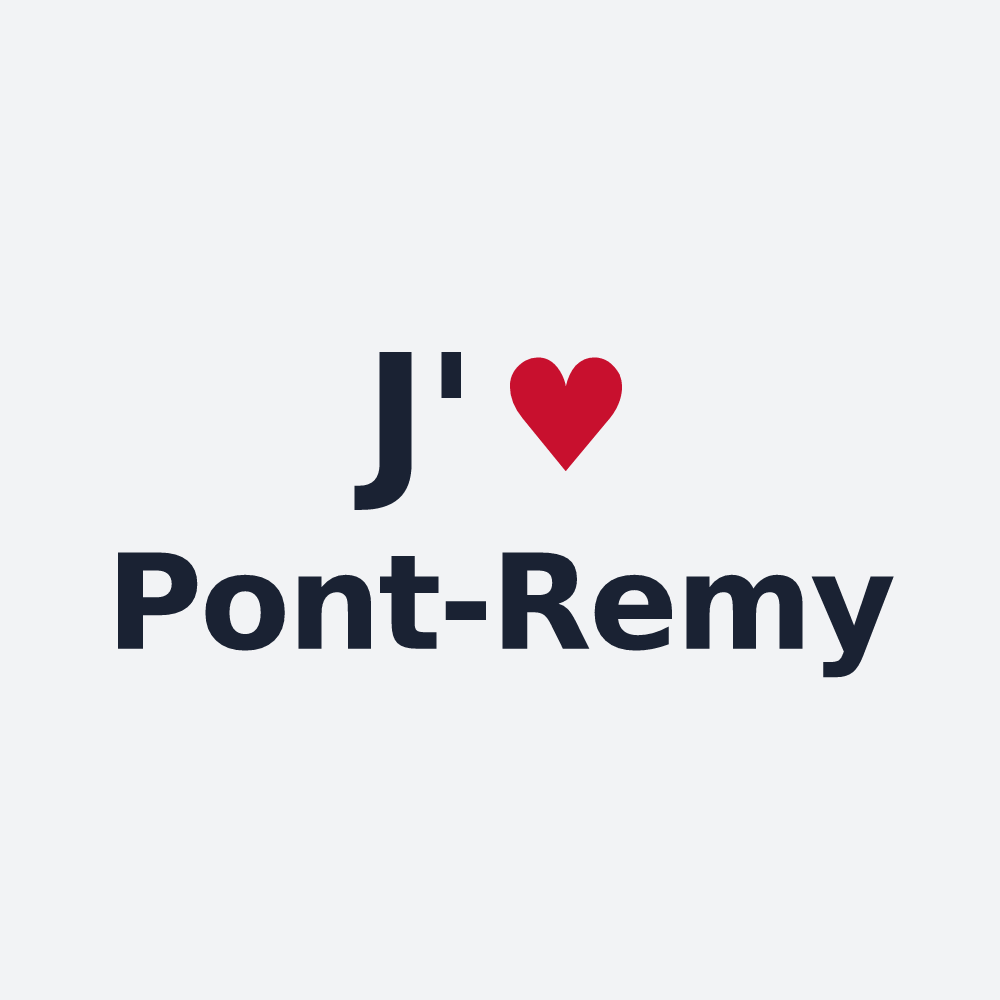 Poster personnalisé Pont-Remy — design J'aime Pont-Remy