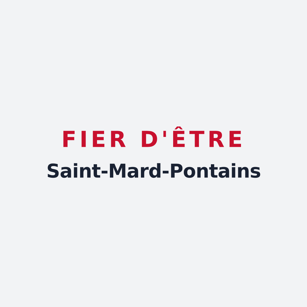 Poster « Fier d'être Saint-Mard-Pontains » — design pour Pont-Saint-Mard