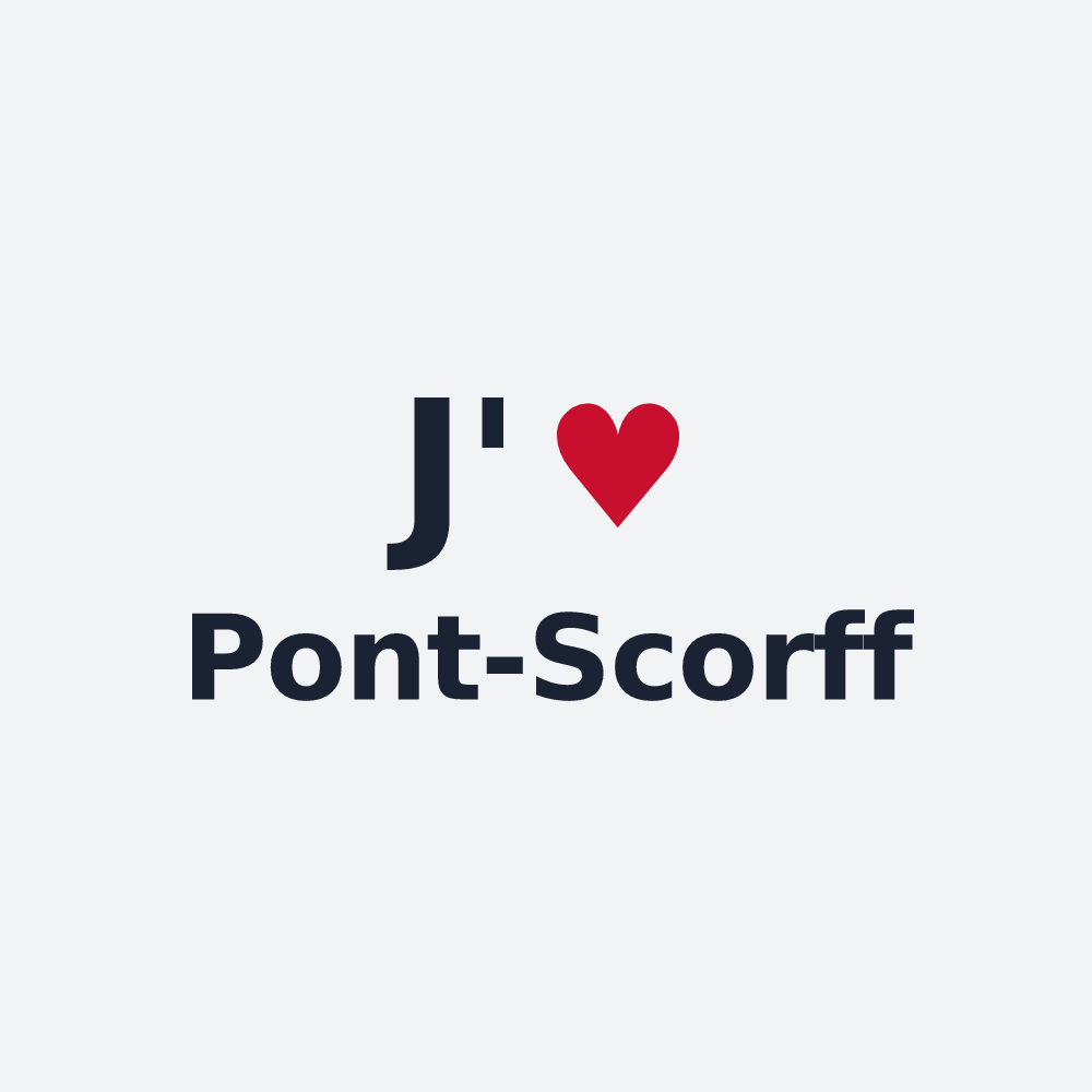 Poster personnalisé Pont-Scorff — design J'aime Pont-Scorff