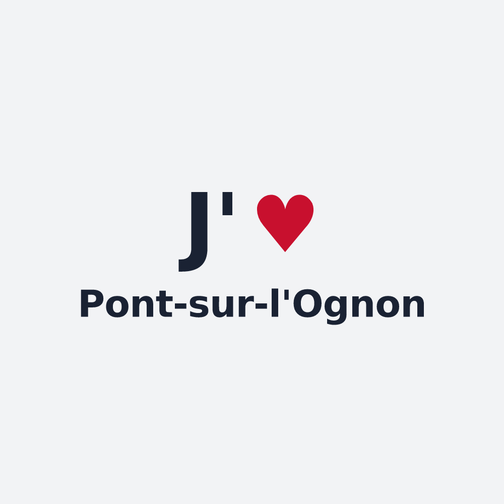 Poster personnalisé Pont-sur-l'Ognon — design J'aime Pont-sur-l'Ognon