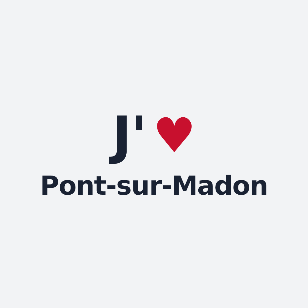 Poster personnalisé Pont-sur-Madon — design J'aime Pont-sur-Madon