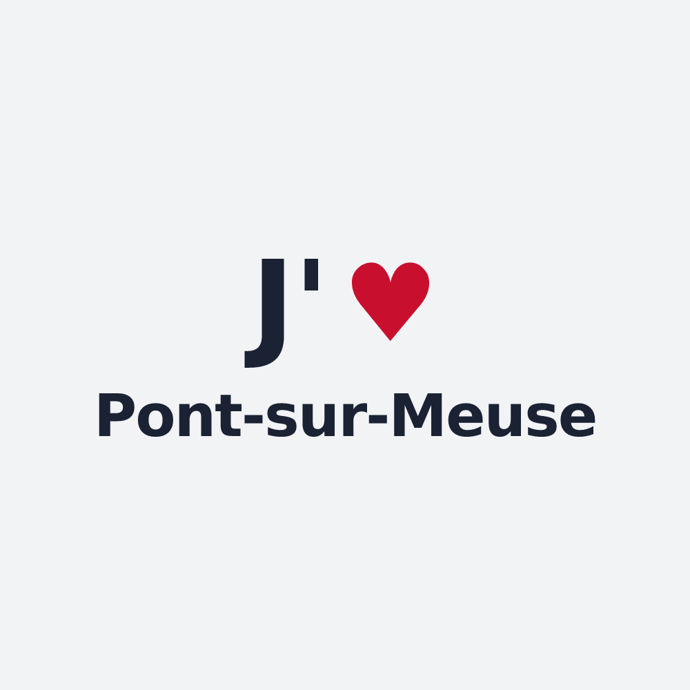Poster personnalisé Pont-sur-Meuse — design J'aime Pont-sur-Meuse