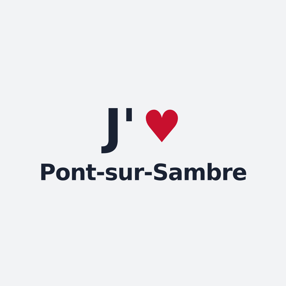 Poster personnalisé Pont-sur-Sambre — design J'aime Pont-sur-Sambre