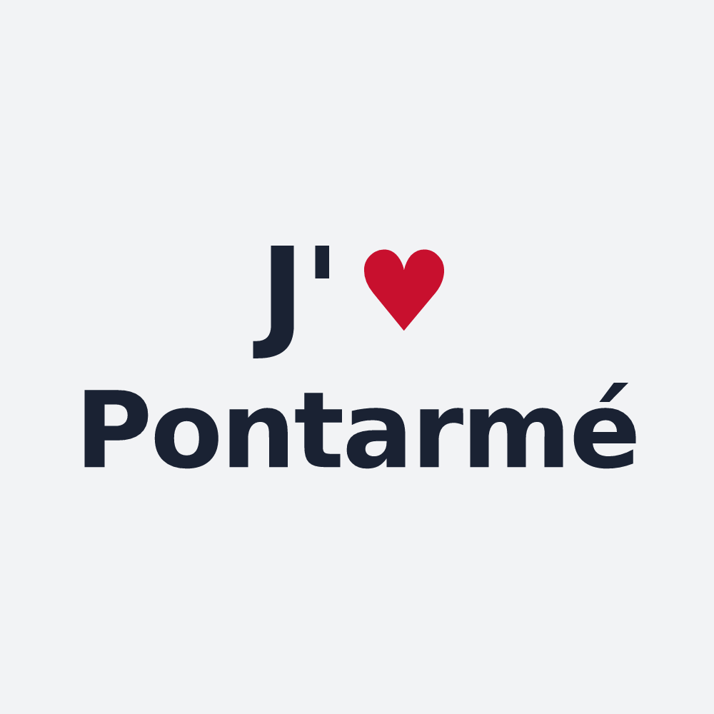 Poster personnalisé Pontarmé — design « J'aime Pontarmé » imprimé sur le poster
