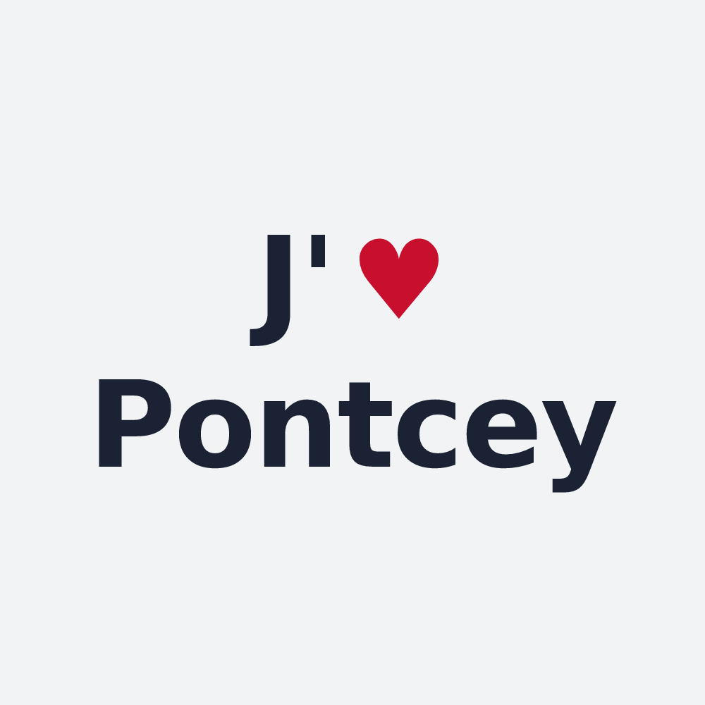 Poster personnalisé Pontcey — design J'aime Pontcey