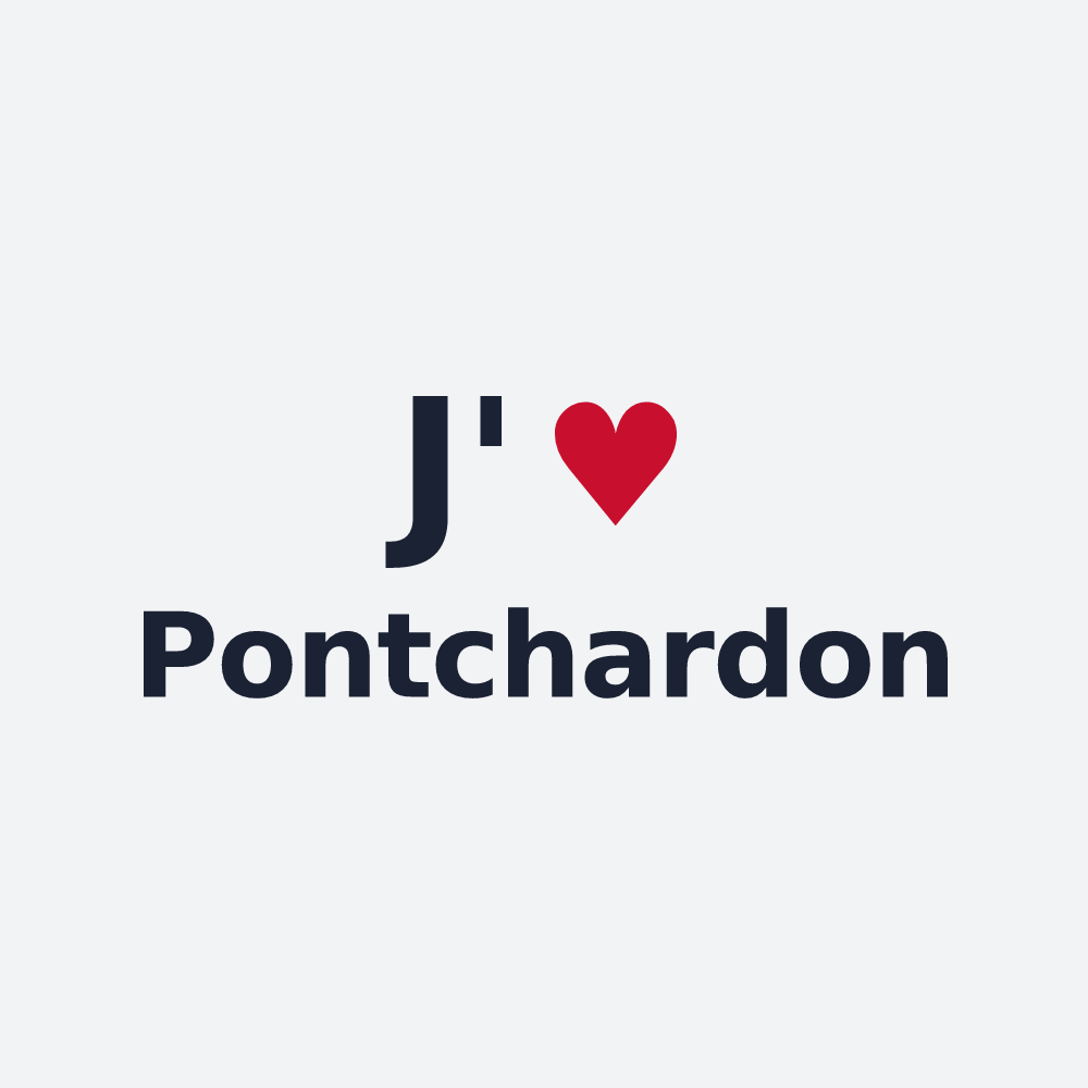 Poster personnalisé Pontchardon — design J'aime Pontchardon