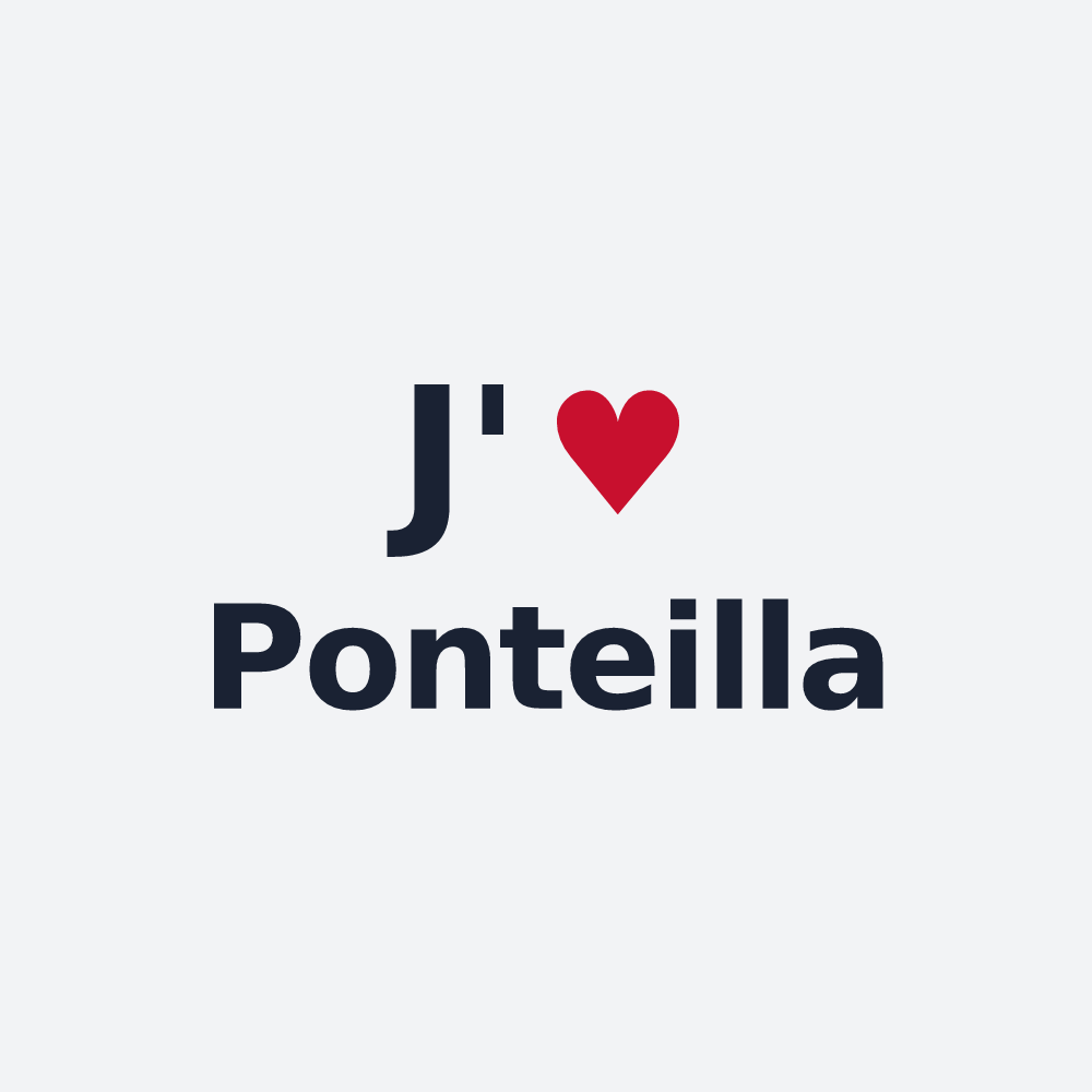Poster personnalisé Ponteilla — design J'aime Ponteilla