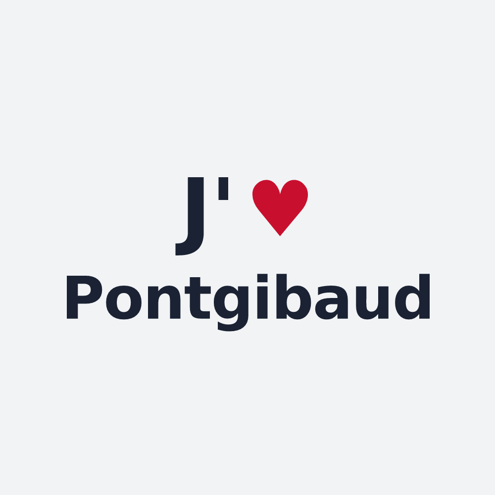 Poster personnalisé Pontgibaud — design J'aime Pontgibaud