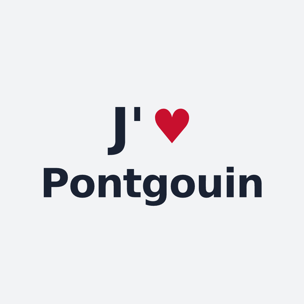 Poster personnalisé Pontgouin — design J'aime Pontgouin