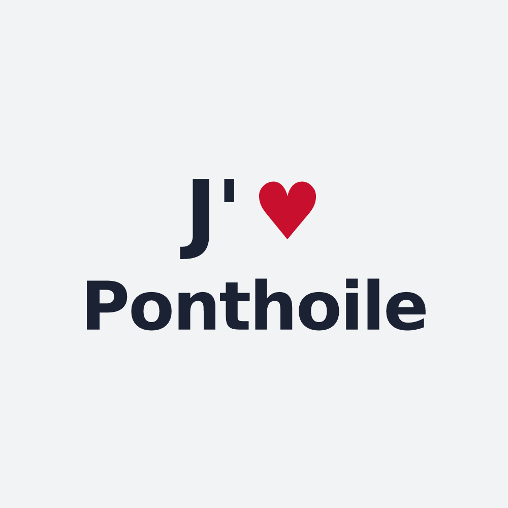 Poster personnalisé Ponthoile — design J'aime Ponthoile