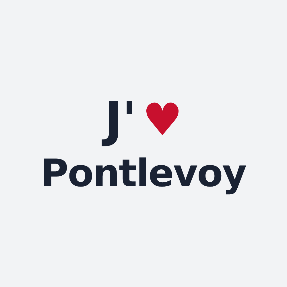 Poster personnalisé Pontlevoy — design J'aime Pontlevoy
