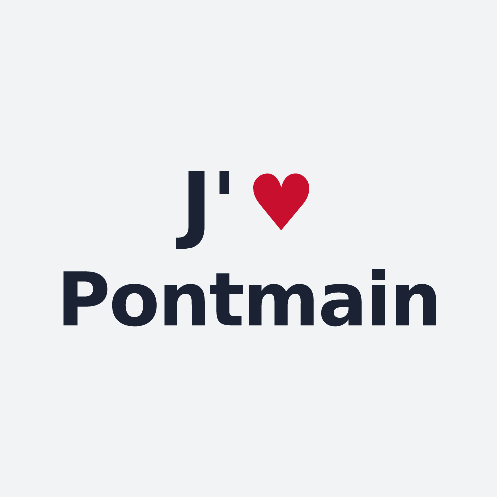 Poster personnalisé Pontmain — design « J'aime Pontmain » imprimé sur le poster