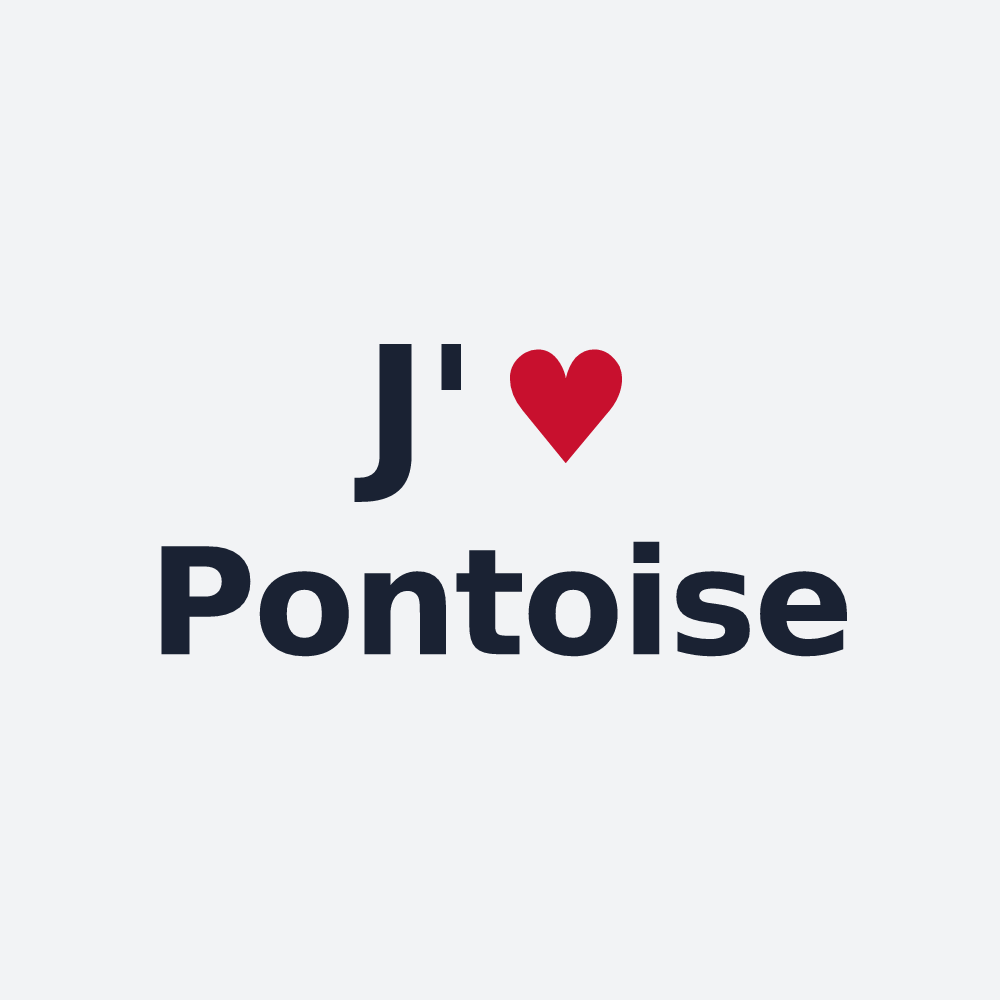 Poster personnalisé Pontoise — design J'aime Pontoise