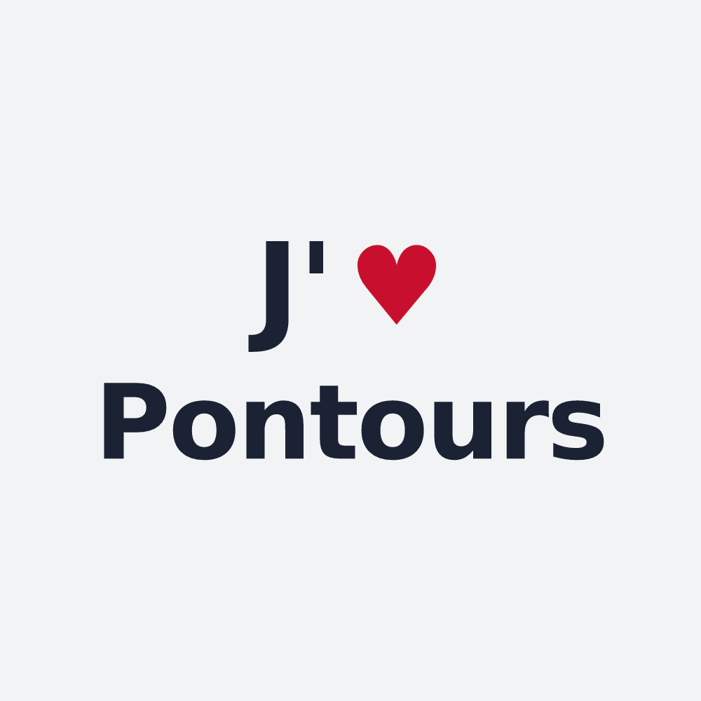 Poster personnalisé Pontours — design J'aime Pontours