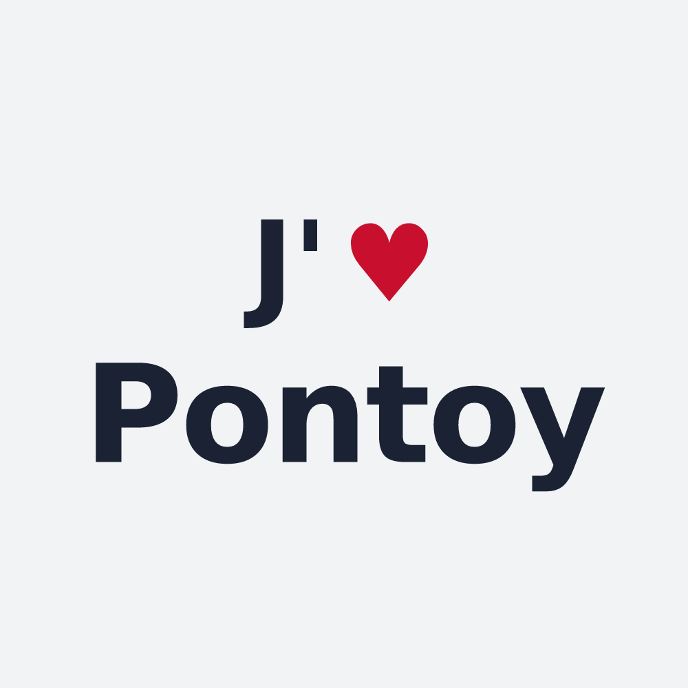 Poster personnalisé Pontoy — design J'aime Pontoy
