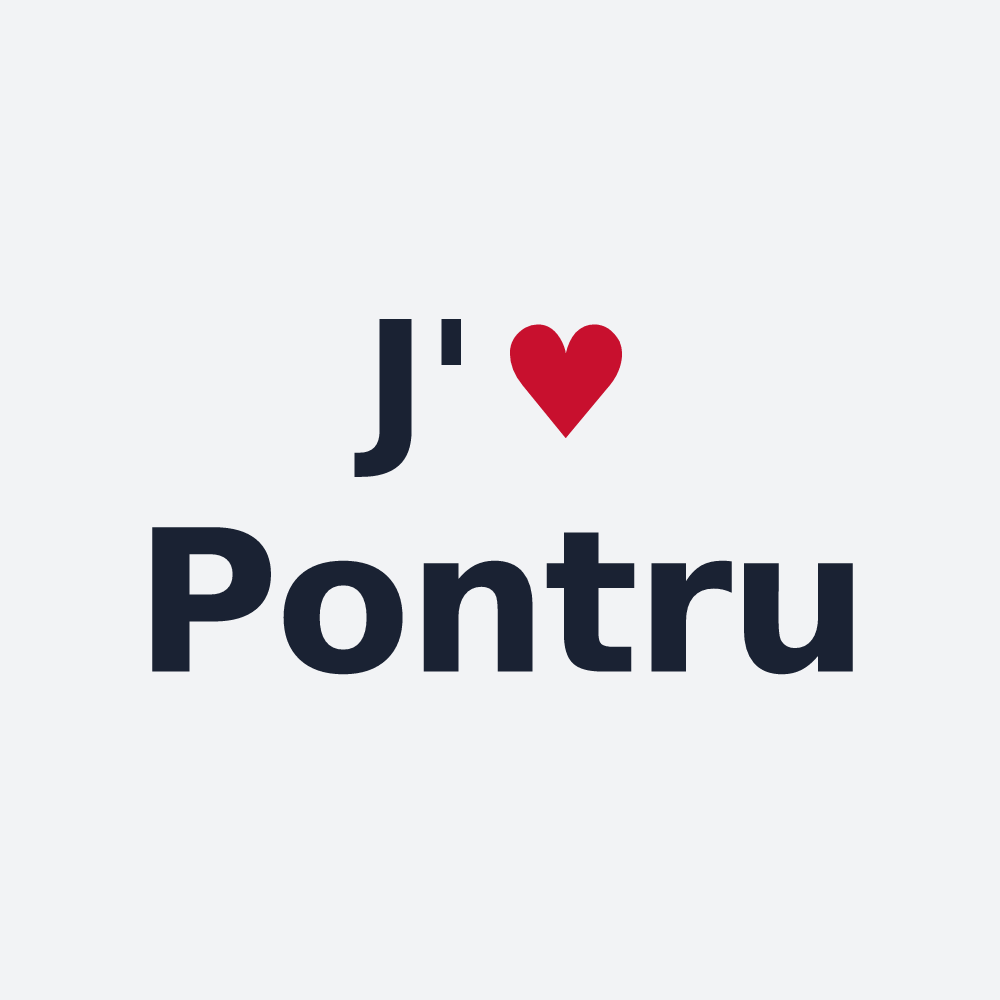 Poster personnalisé Pontru — design J'aime Pontru