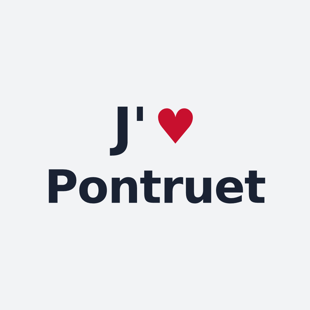Poster personnalisé Pontruet — design J'aime Pontruet
