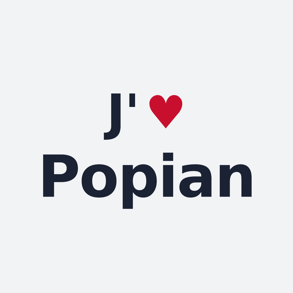 Poster personnalisé Popian — design J'aime Popian