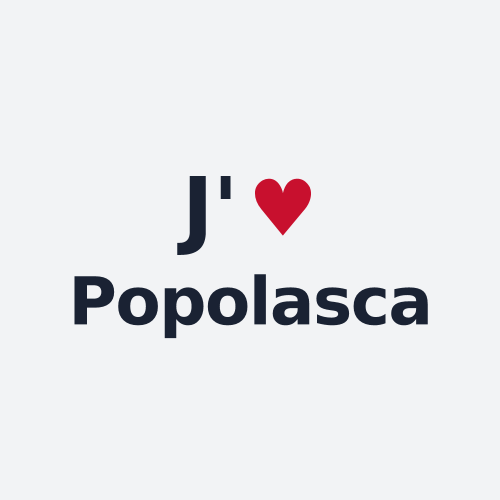 Poster personnalisé Popolasca — design J'aime Popolasca