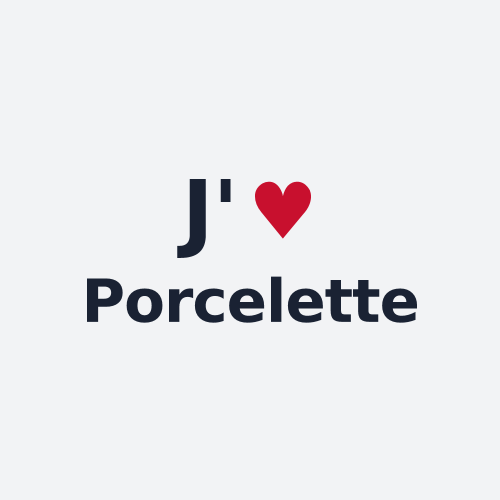 Poster personnalisé Porcelette — design J'aime Porcelette