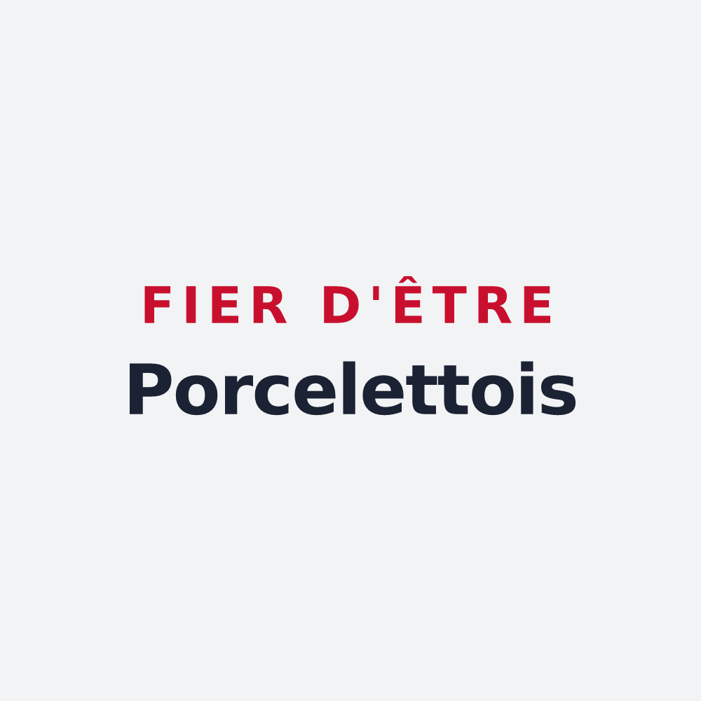 Poster « Fier d'être Porcelettois » — design pour Porcelette