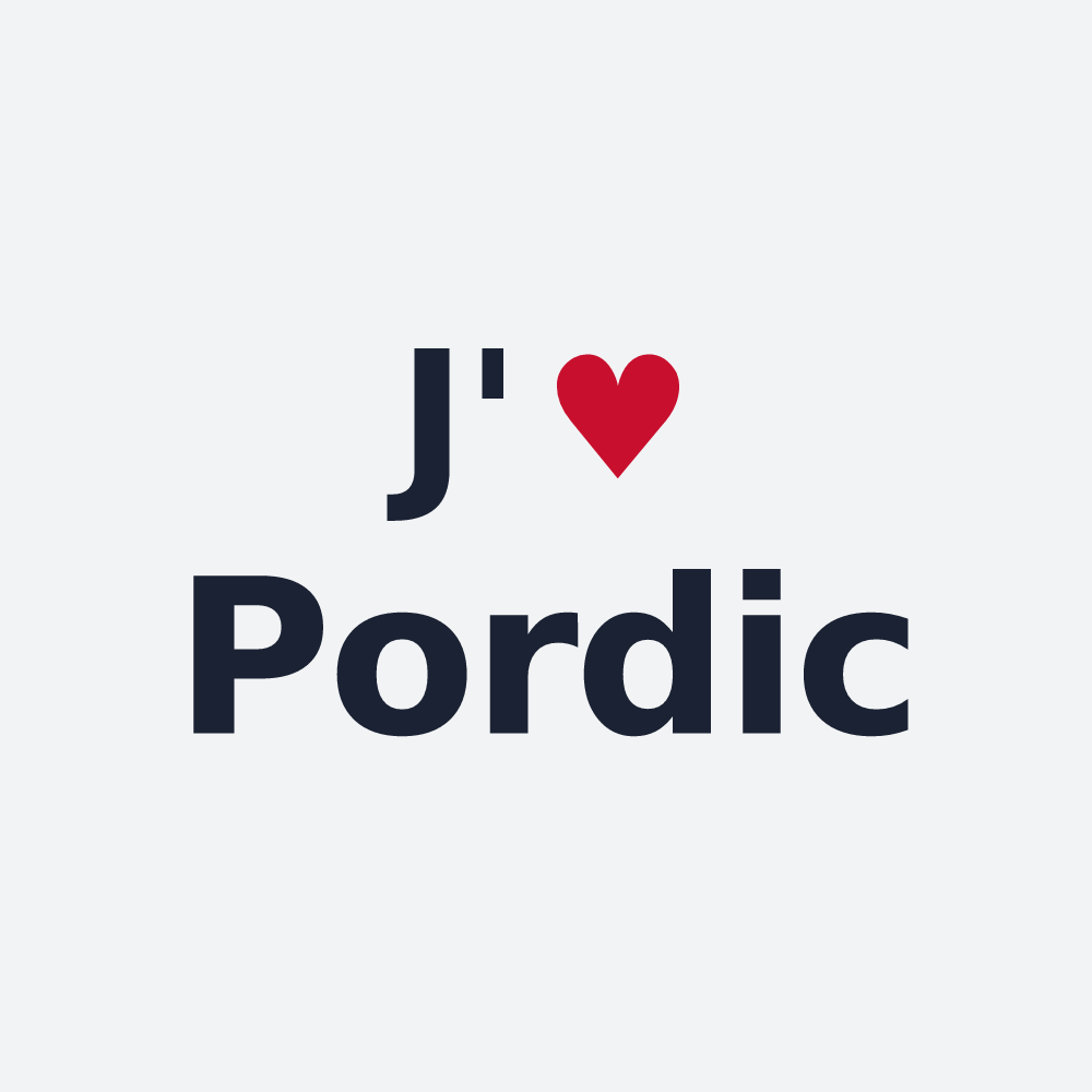 Poster personnalisé Pordic — design J'aime Pordic