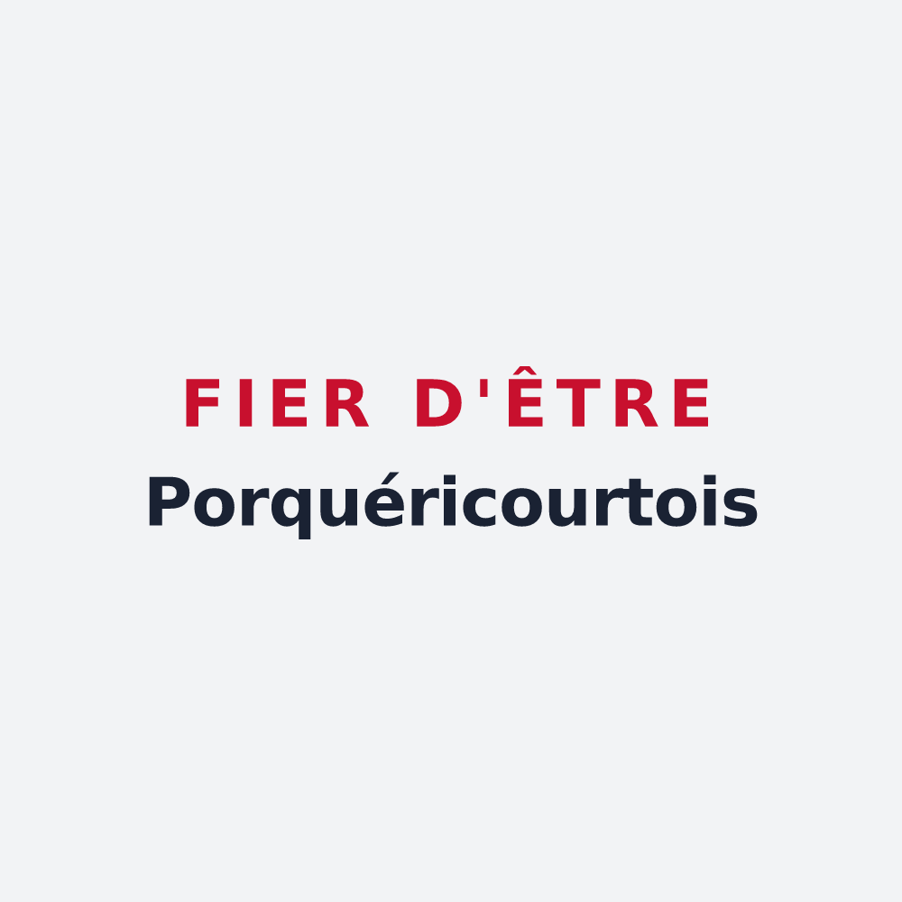 Poster « Fier d'être Porquéricourtois » — design pour Porquéricourt